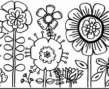 Image result for Doodle Clip Art Black and White Spring Flowers