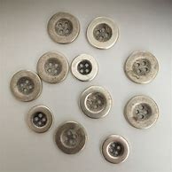 Image result for Plain Four Hole 1 Inch Silver Button