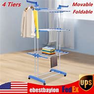 Image result for Heavy Duty Clothes Rack with Wheels and Basket