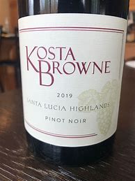 Image result for Kosta Browne Pinot Noir Santa Lucia Highlands