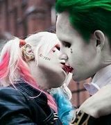 Image result for Joker Harley Quinn Robbie and Leto Kissing