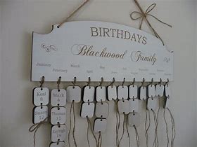 Image result for Wooden Birthday Reminder Board