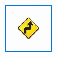 Image result for Sharp Turn Slow Down Sign