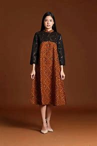 Image result for Model Dress Batik Kombinasi