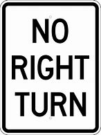 Image result for UK Road Signs No Right Turn