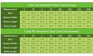 Image result for Men's Sweatshirt Size Chart