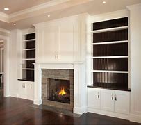 Image result for Fireplace Wall Cabinets