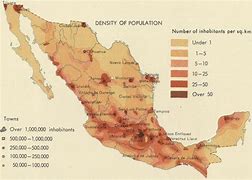 Image result for Mexico Population Density Map