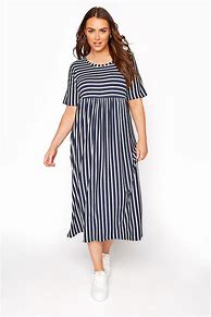 Image result for Striped Midi Dress