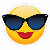 Image result for Blue Sunglasses Sticker Emoji