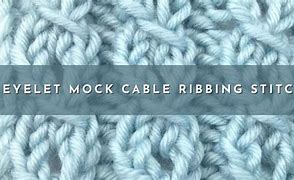 Image result for Eyelet Cable Knitting Stitch Pattern