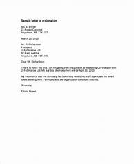Image result for 30-Day Resignation Letter Sample