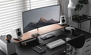 Image result for Minimalist Office Desk Setup