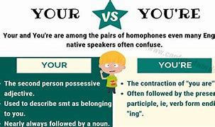 Image result for What's the Difference Between Your and You're