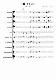 Image result for John Cena Theme Song Trumpet Sheet Music Solo