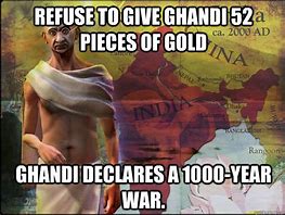 Image result for Ghandi Gun Meme