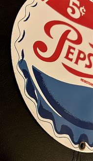 Image result for Pepsi Cola 5 Cent Sign