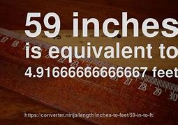 Image result for 59 Inches in Feet in Height