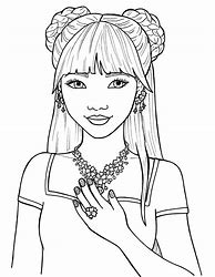 Image result for Girl Outline Coloring Page