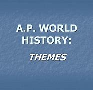 Image result for AP World History Themes