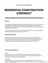Image result for Residential Construction Contract Example