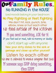 Image result for Kids House Rules