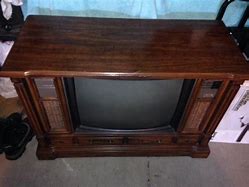 Image result for Black Wooden Magnavox TV