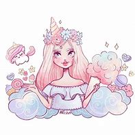 Image result for Drawing of Unicorn Girl
