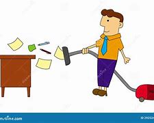 Image result for Office Cleaning Cartoon