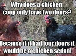 Image result for Corny Jokes Chicken Sedan