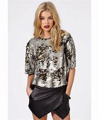 Image result for Silver Sequin Shirt