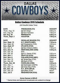Image result for Dallas Cowboys Schedule Printable Version