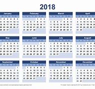 Image result for 2018 Yearly Calendar Free PDF Printable