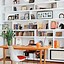Image result for How to Decorate a Built in Bookcase