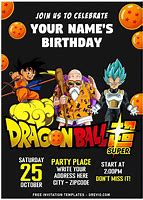 Image result for Dragon Ball Z Invitation Free Printables