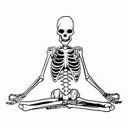 Image result for Meditating Skeleton White Clip Art