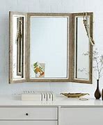 Image result for Tri-Fold Mirror Bathroom Cabinet