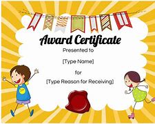 Image result for Children Certificate