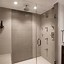 Image result for Bathroom with Glass Wall Tile