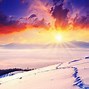 Image result for Winter Snow Sunset Mountains