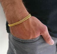 Image result for Gold Bracelet for Young Men