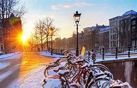 Image result for Snow in the Evening in the Netherlands