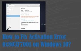 Image result for Activation Error 0X803f7001