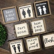 Image result for Bathroom Wall Decor Signs