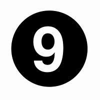 Image result for White Numeral 9