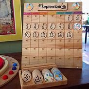 Image result for Wooden Calendar for Kids