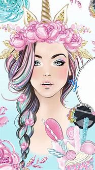 Image result for Girl Unicorn Head Silhouette