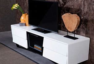 Image result for Glass TV Stand White