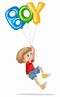 Image result for Boy Holding Balloon Clip Art