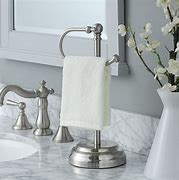 Image result for Bathroom Countertop Face Towel Stand